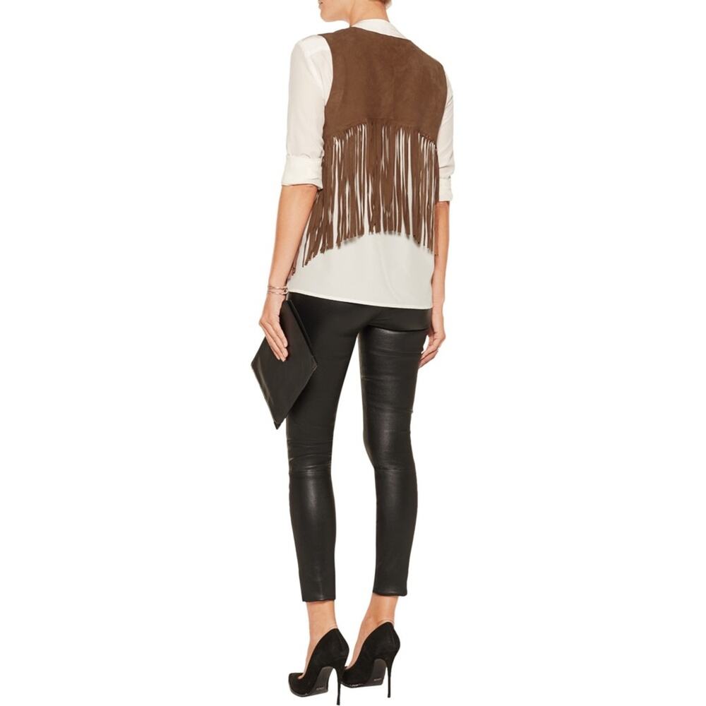 W118 by Walter Baker Lenny Fringe Leather Vest - Picture 2 of 8